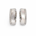 Elegant Mother of Pearl Bali Earrings in 925 Silver
