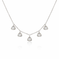 SIGOR 925 Silver Fancy Multi Charm Necklace for Women