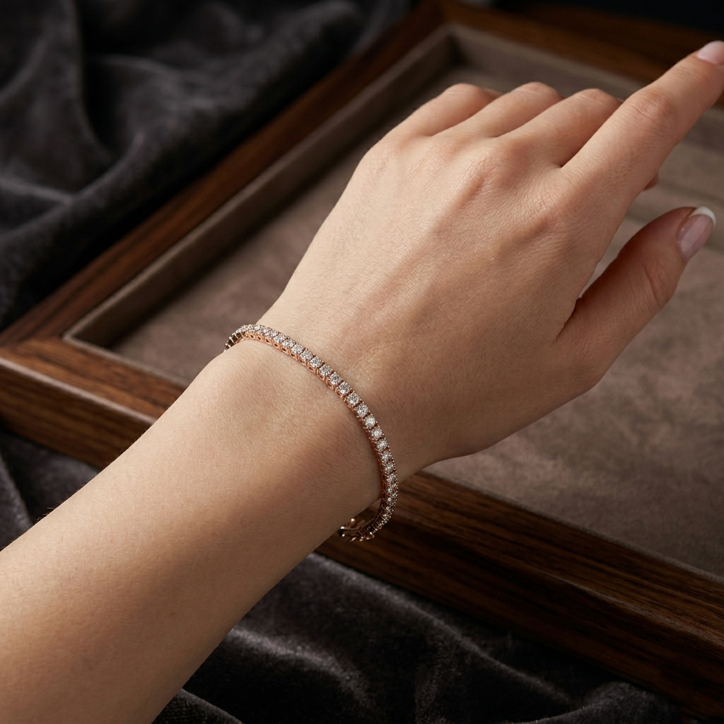 Radiant Rose Tennis Bracelet