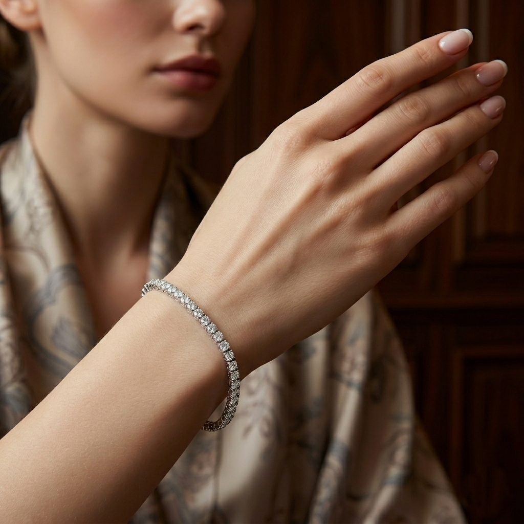 Eternal Shine 925 Silver Tennis Bracelet