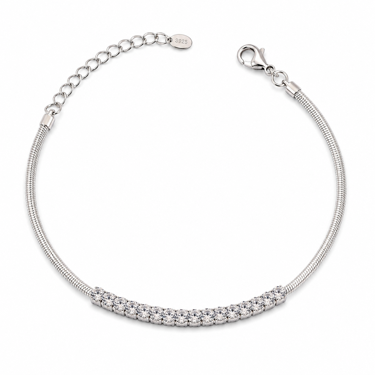 Luxe Shine Diamond Tennis Bracelet – Sterling Silver 925
