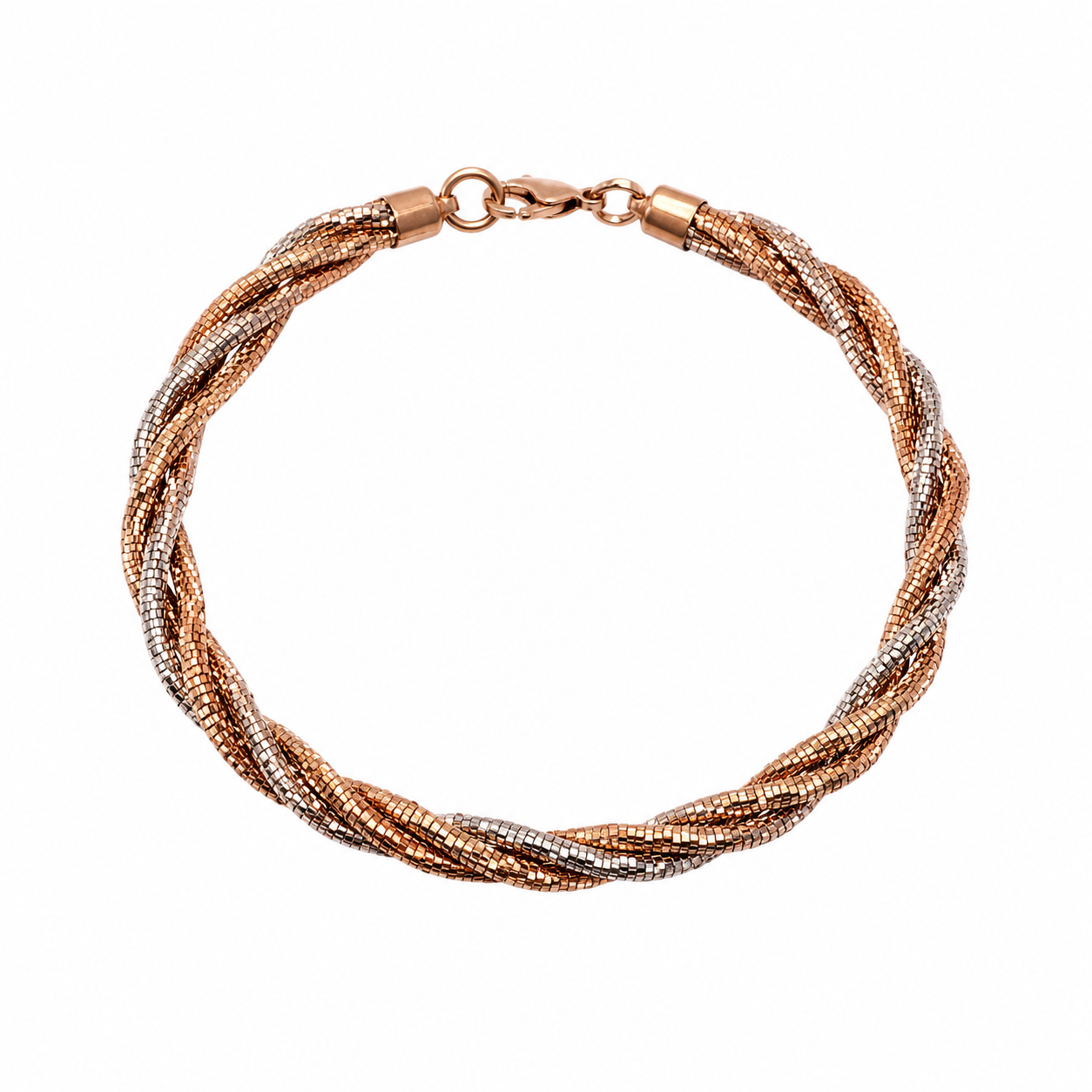 Luxe Twist Rose Tone Bracelet
