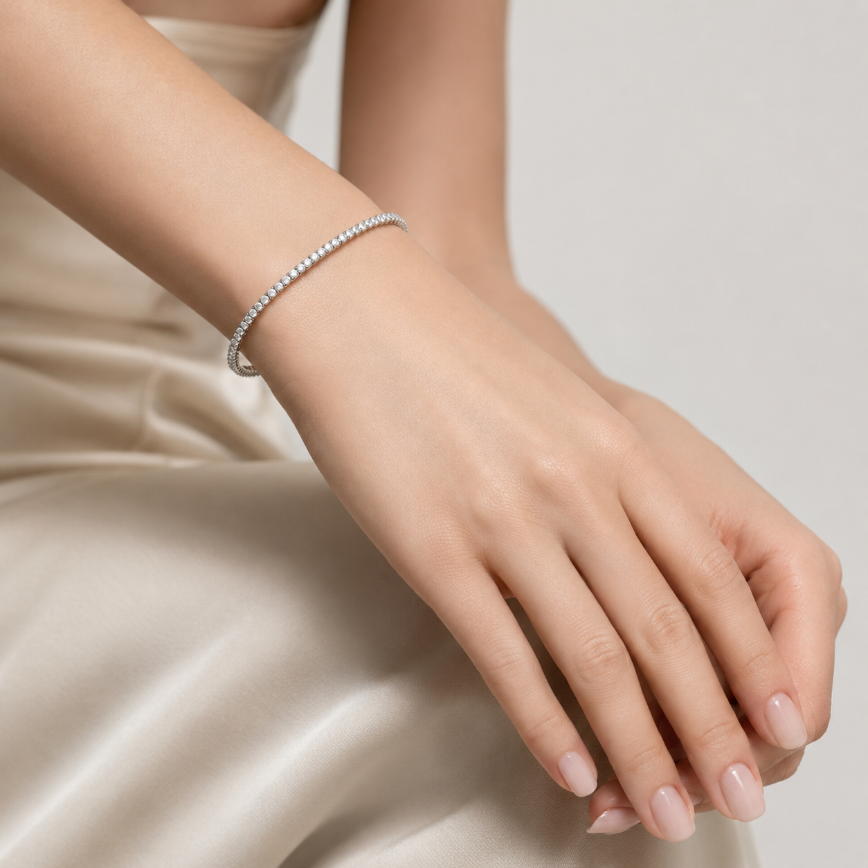 Celestial Spark Tennis Bracelet in Sterling Silver