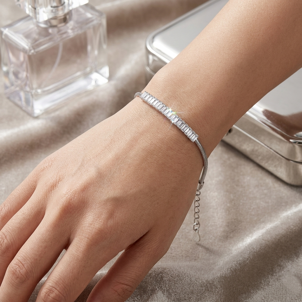 Elegant Choki Diamond Bracelet in 925 Sterling Silver