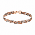 Elegant Twist 925 Sterling Silver Bracelet In Rose Tone