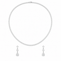 Celestial Spark Sterling Silver Tennis Necklace