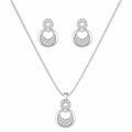 Diamond Aura Silver Pendant