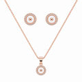 Eternal Spark Silver Chain Pendant In Rose Tone