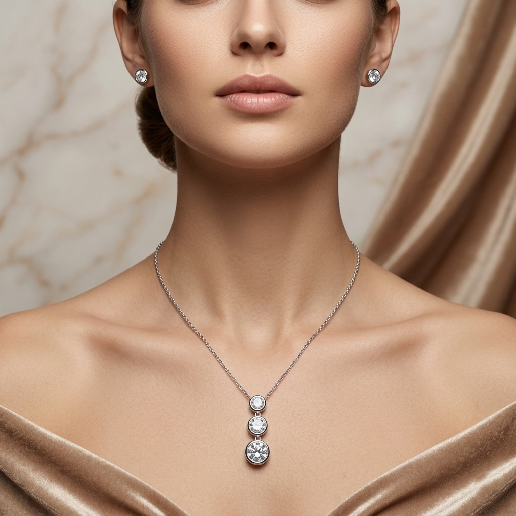 Radiant Heart Pendant Chain