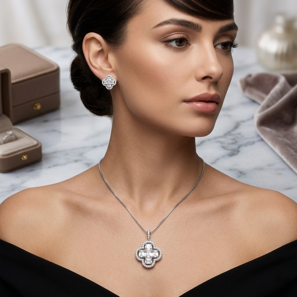 Diamond Cut Silver Pendant Chain