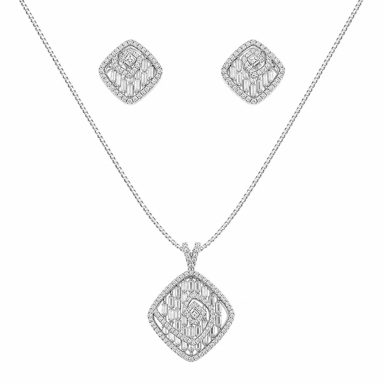 Celestial Drop Silver Pendant