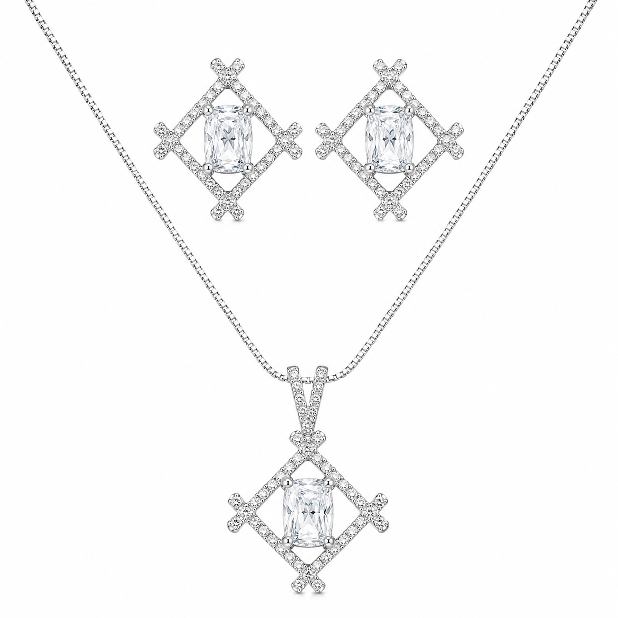 Classic Solitaire Pendant Chain