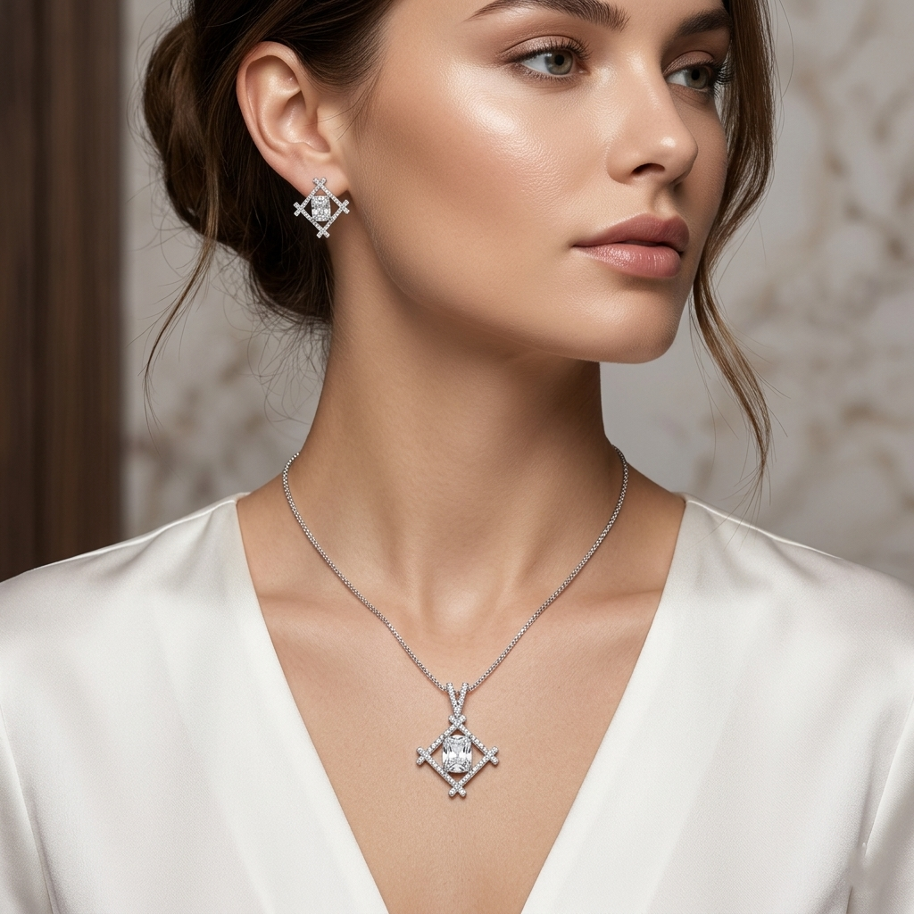 Classic Solitaire Pendant Chain