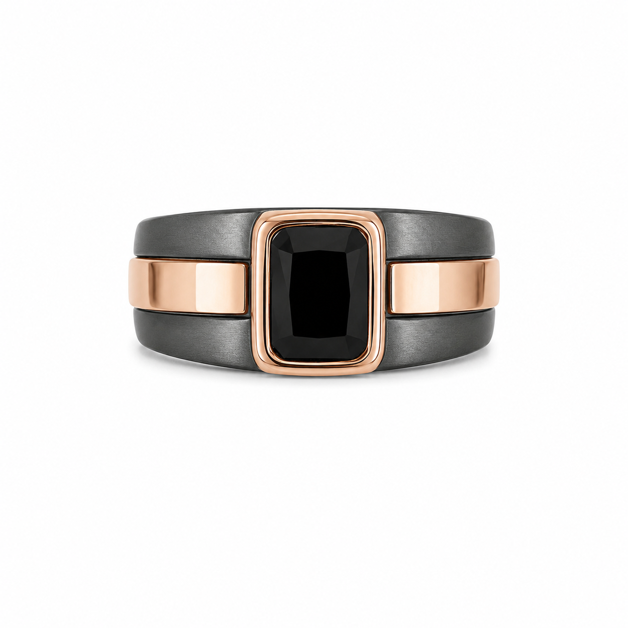 925 Silver Classic Black Onyx Men's Ring