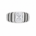 925 Silver Exclusive White Stone Men's Ring