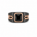 925 Silver Matte Black Finish Men's Ring