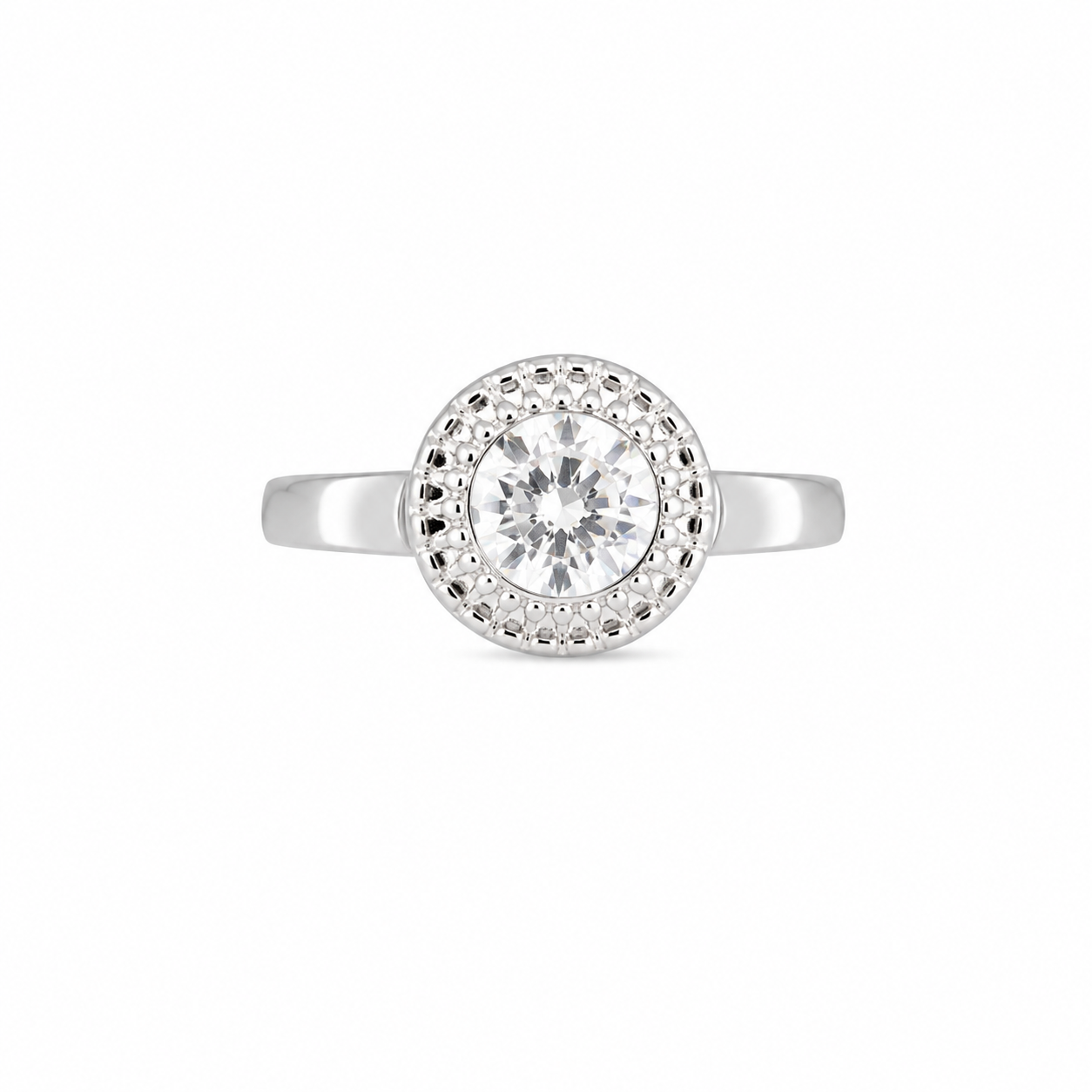 925 Silver Velvet Charm Round Ring