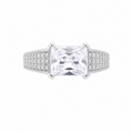 SIGOR 925 Silver Crystal Whisper Ring