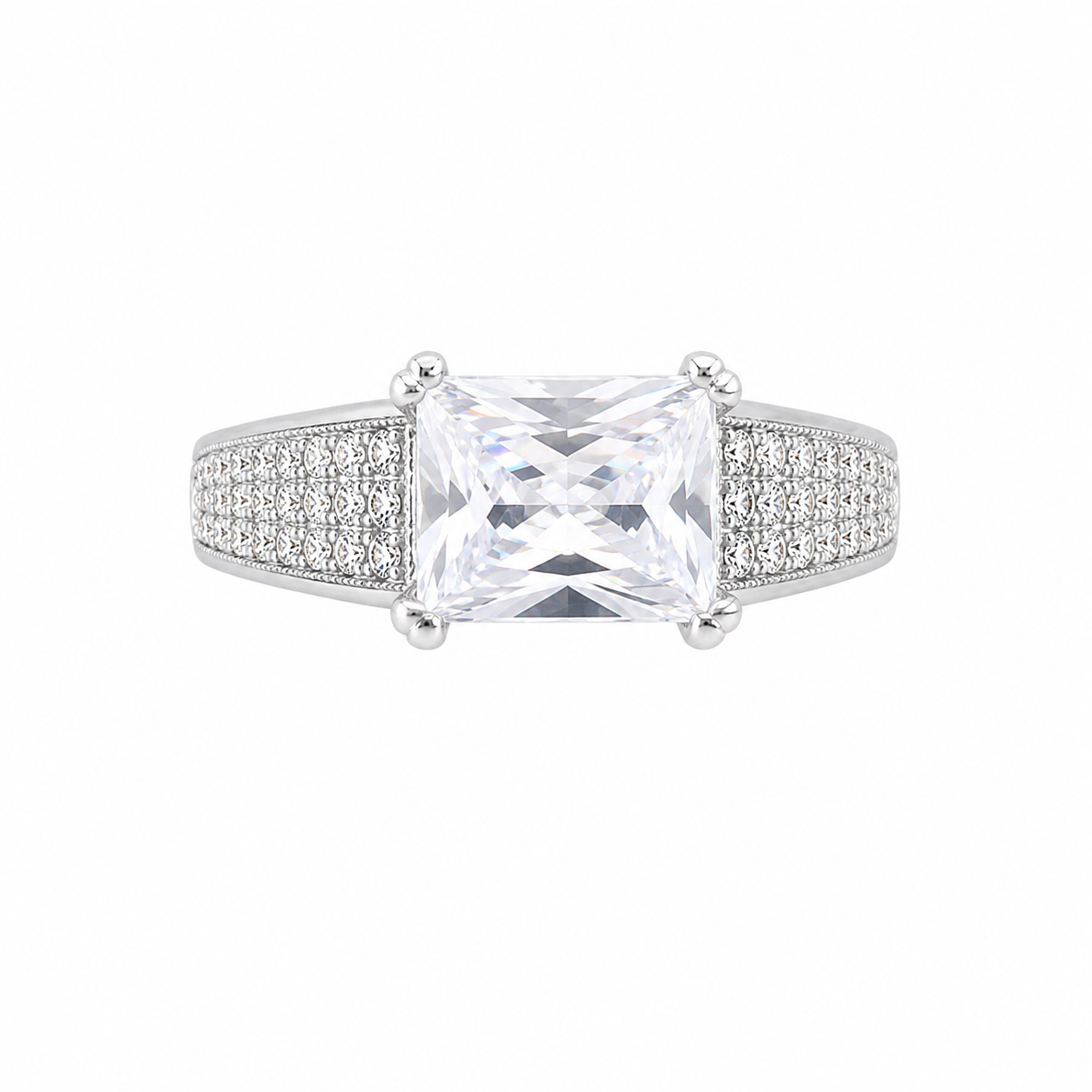 SIGOR 925 Silver Crystal Whisper Ring