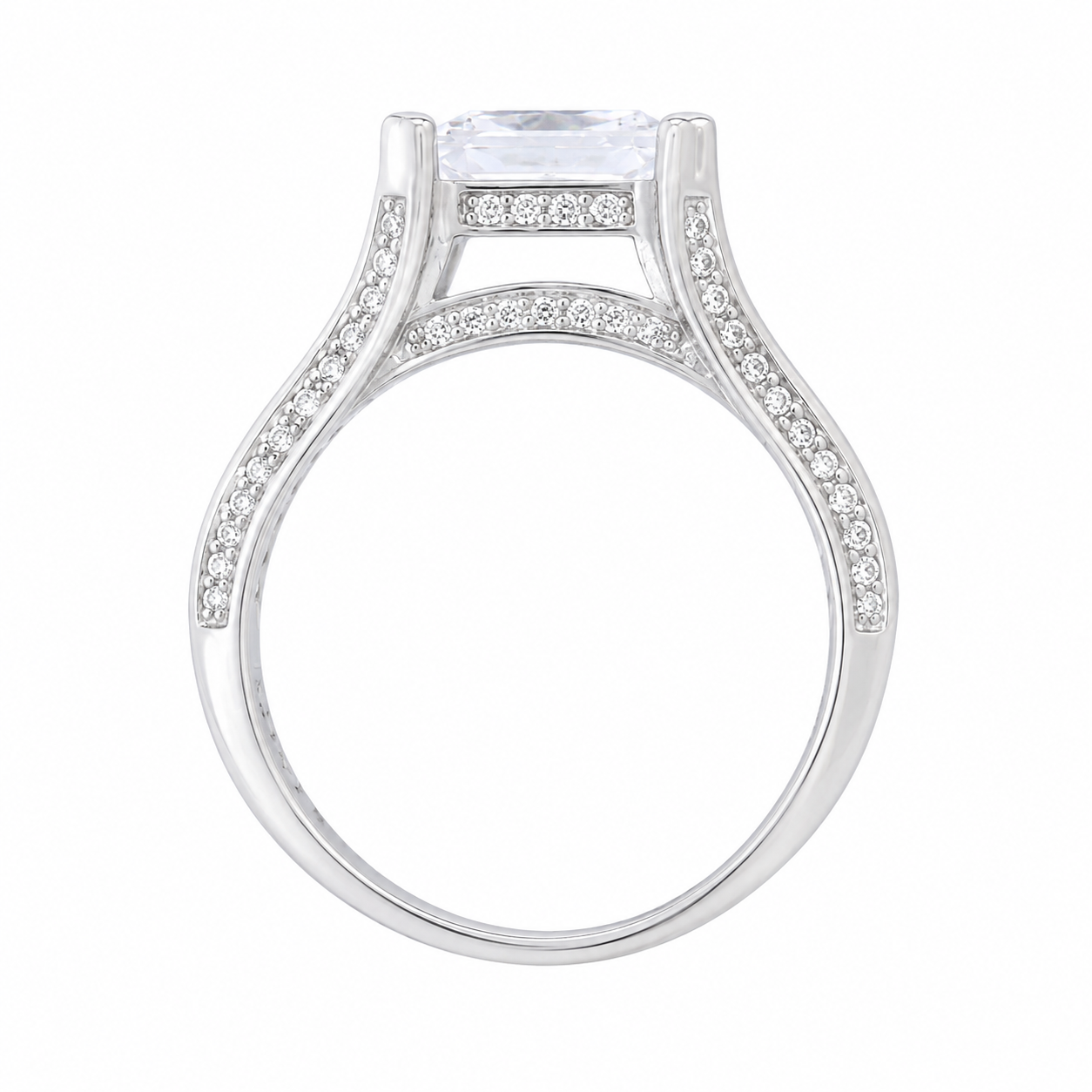 SIGOR 925 Silver Crystal Whisper Ring