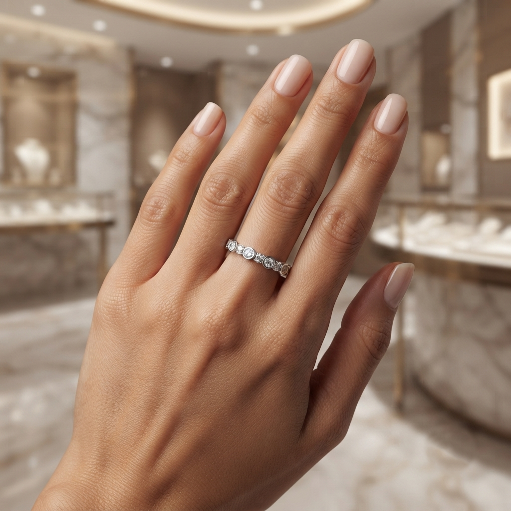 SIGOR 925 Silver Infinity Glow Ring
