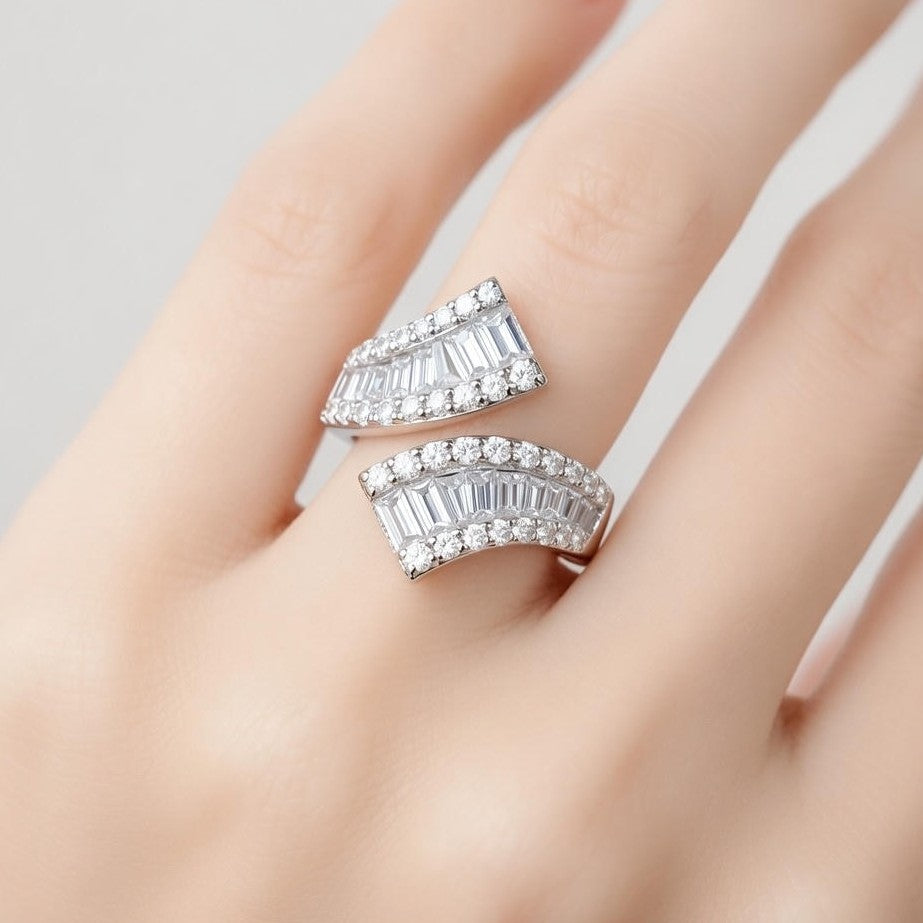 Cascade Baguette Embrace Ring