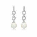 Pearl Link Drop Earrings