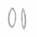 Baguette Halo Hoop Earrings