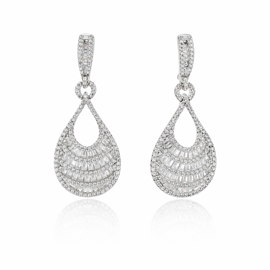 Aurora Teardrop Pavé Earrings