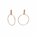 Rose Halo Bar Hoop Earrings