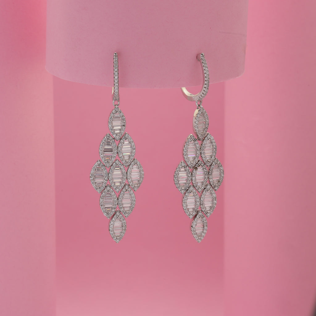 Celeste Cascade Diamond Drop Earrings