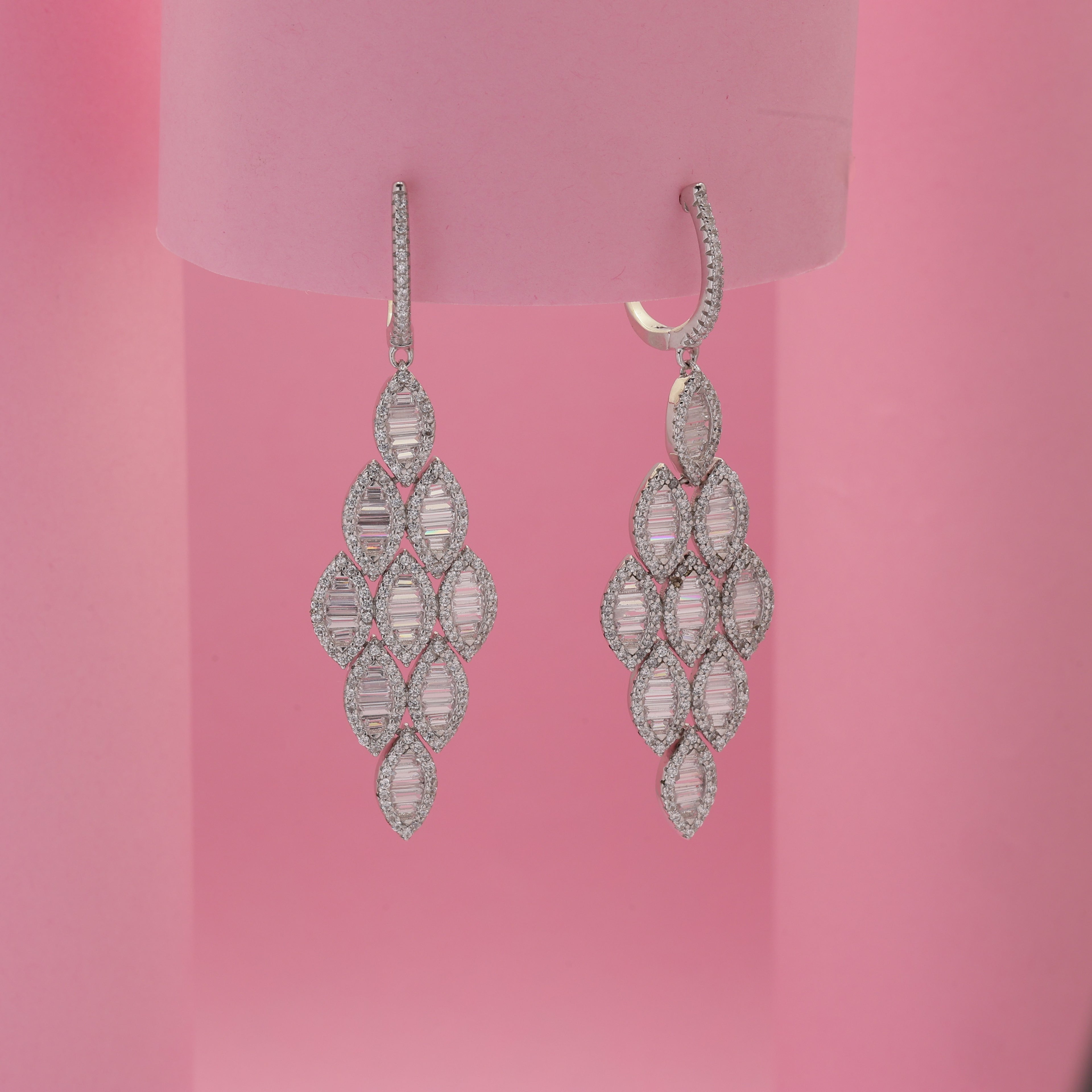 Celeste Cascade Diamond Drop Earrings