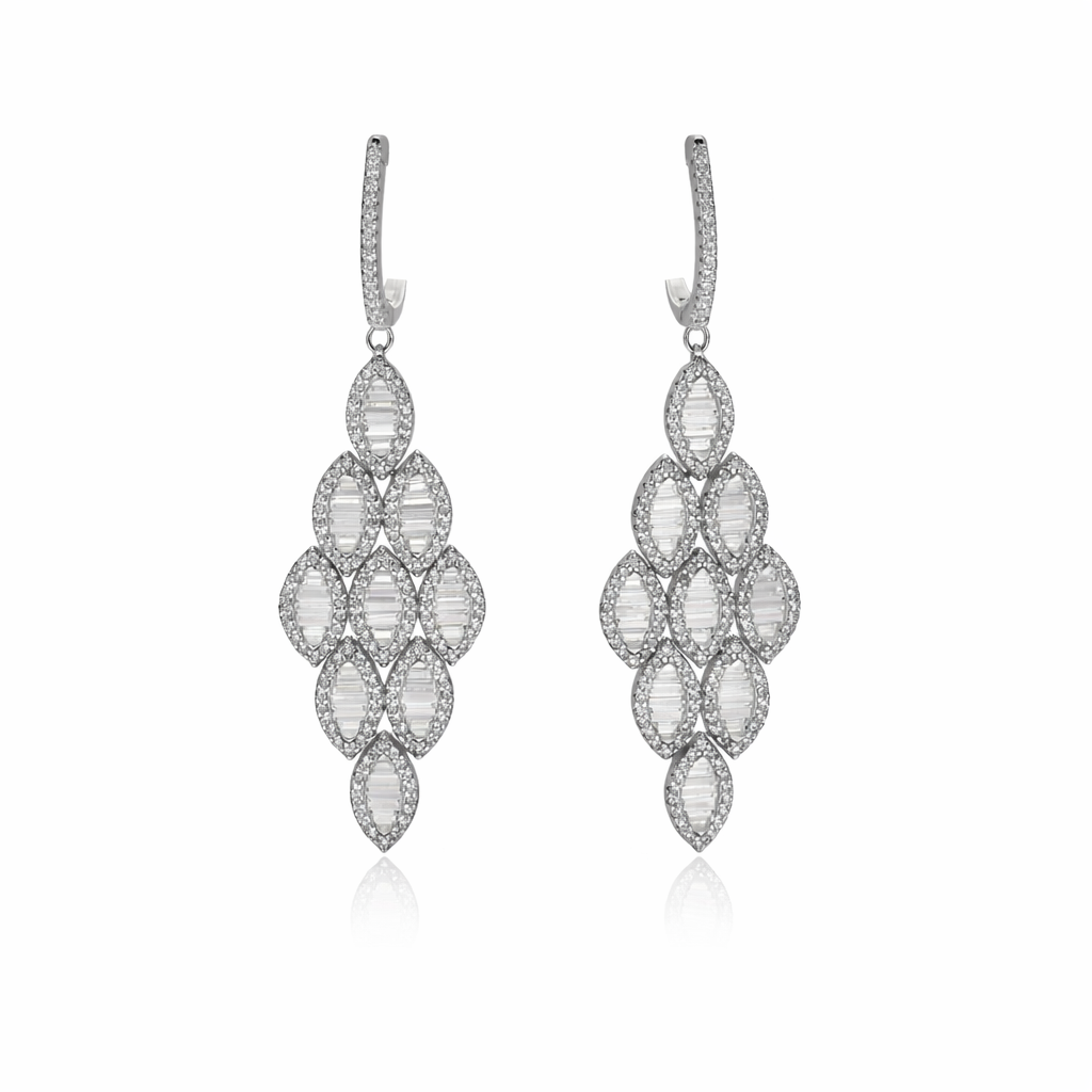Celeste Cascade Diamond Drop Earrings