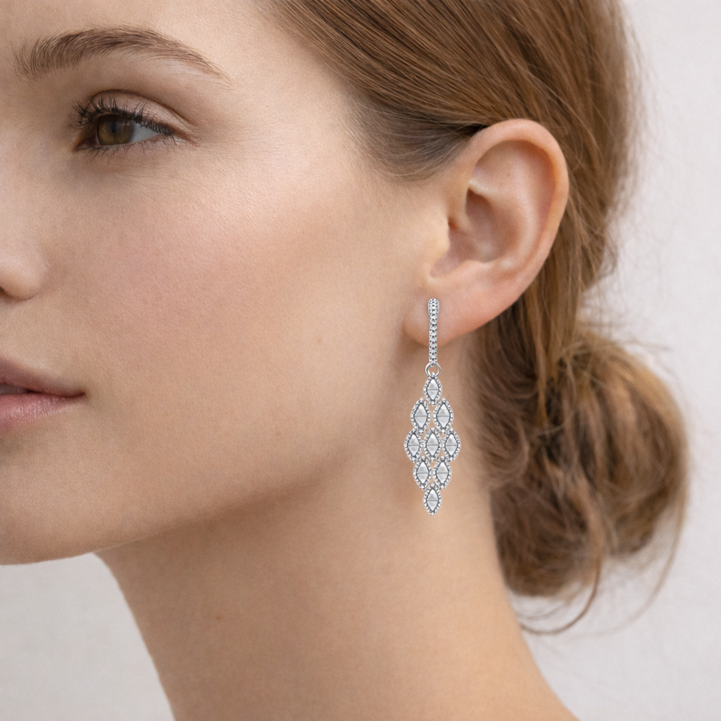 Celeste Cascade Diamond Drop Earrings