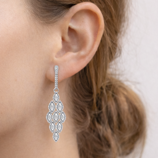 Celeste Cascade Diamond Drop Earrings
