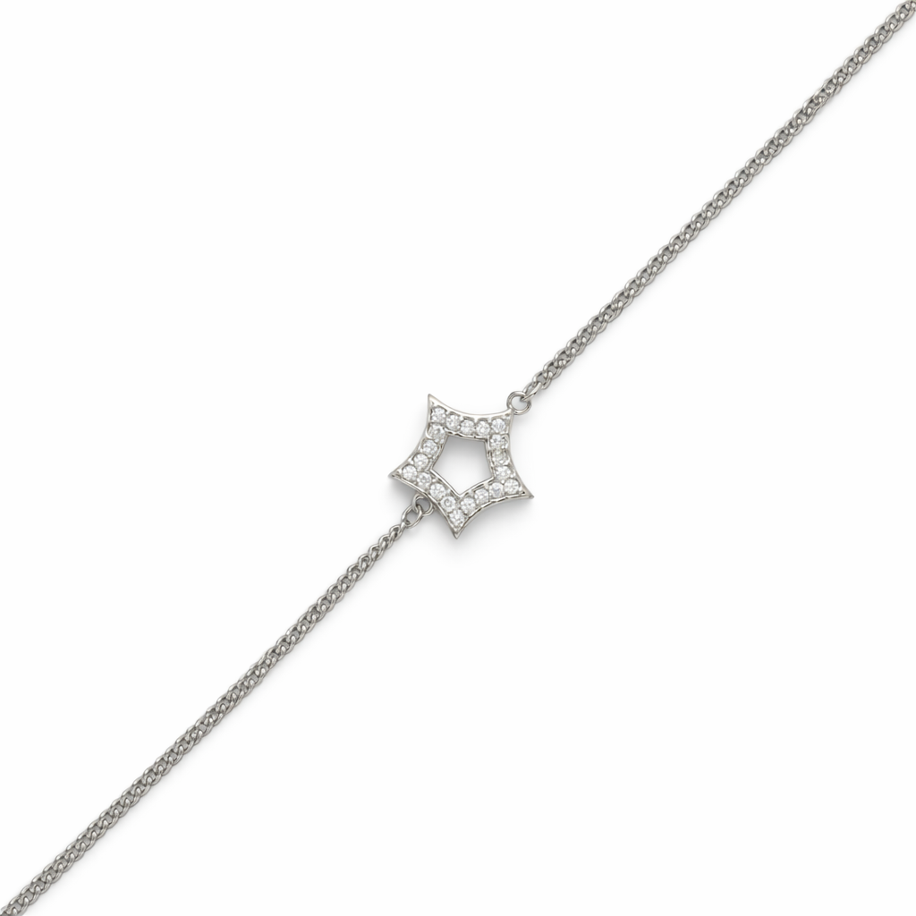 Stellar Halo Silver Bracelet