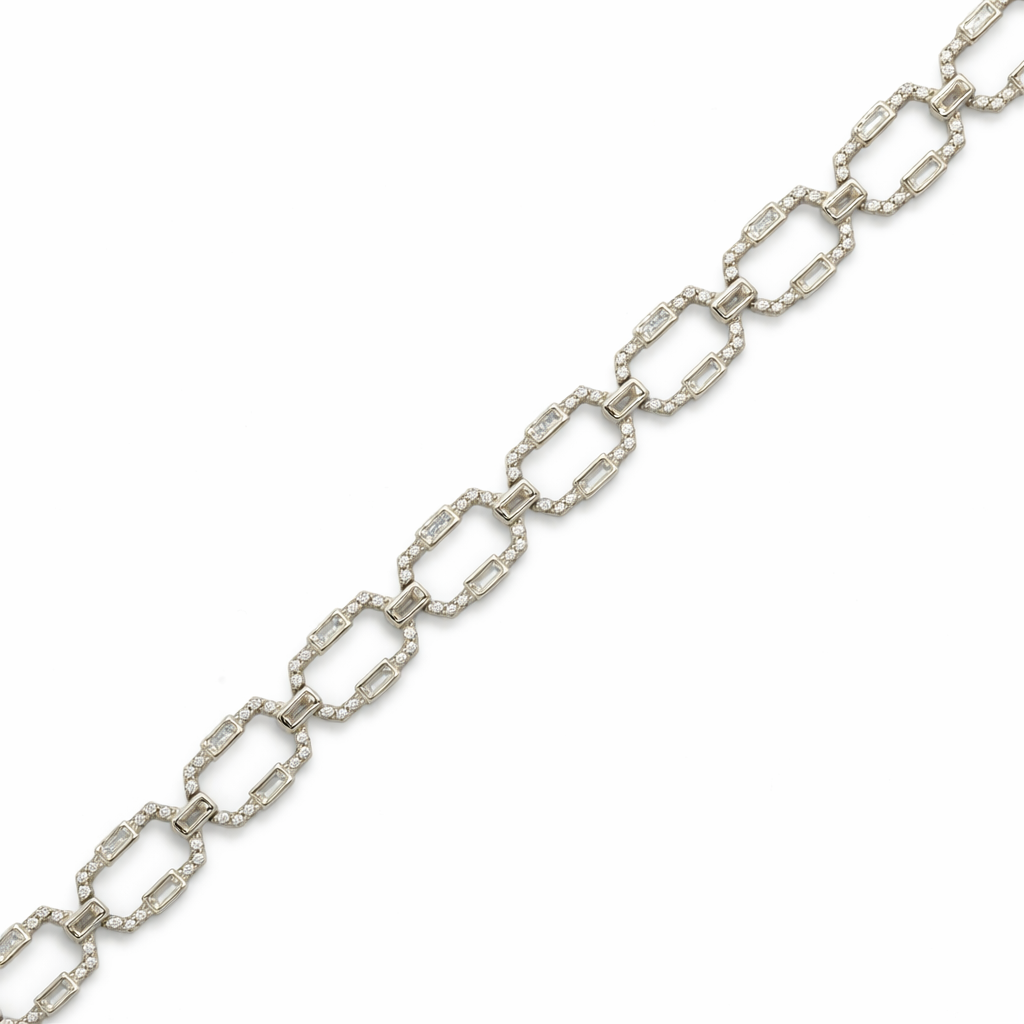 Diamond Link Statement Bracelet