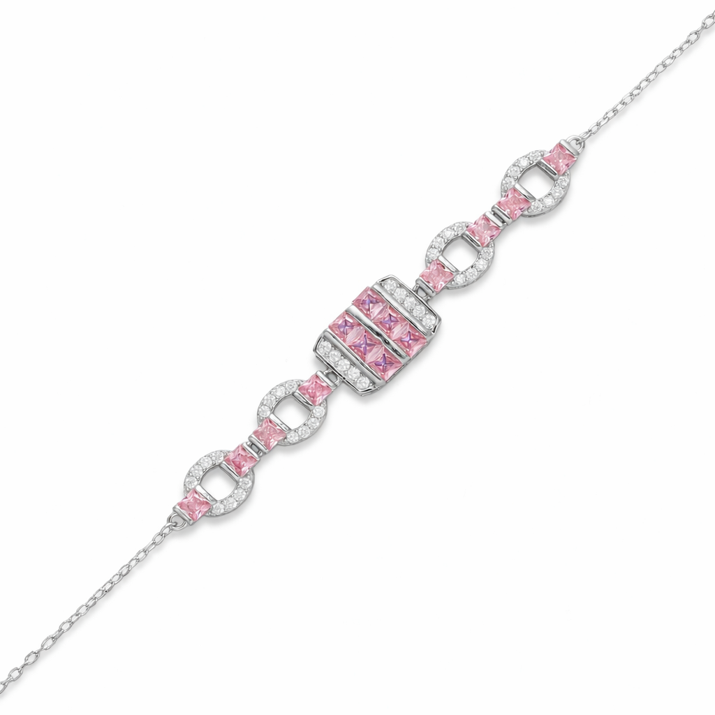 Pink Prism Diamond Bracelet