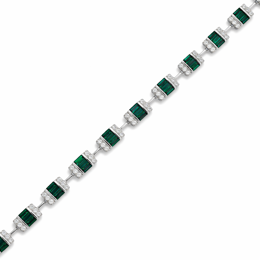 Emerald Aura Diamond Bracelet
