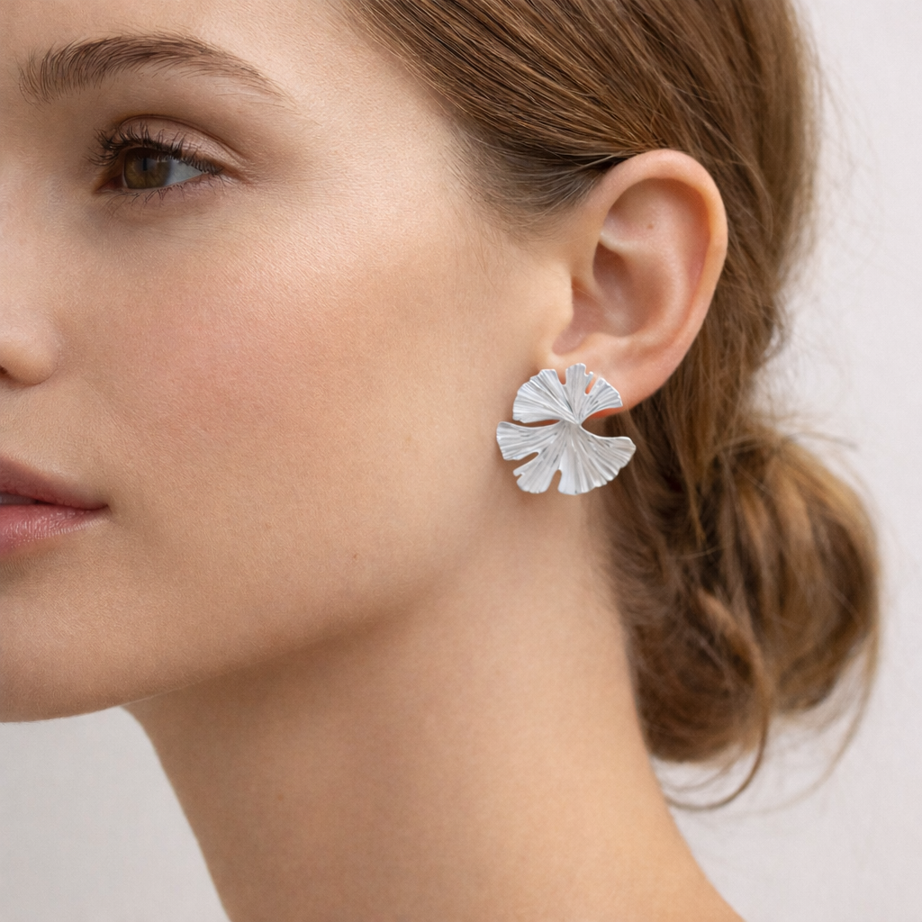 Silver Sprout Earring