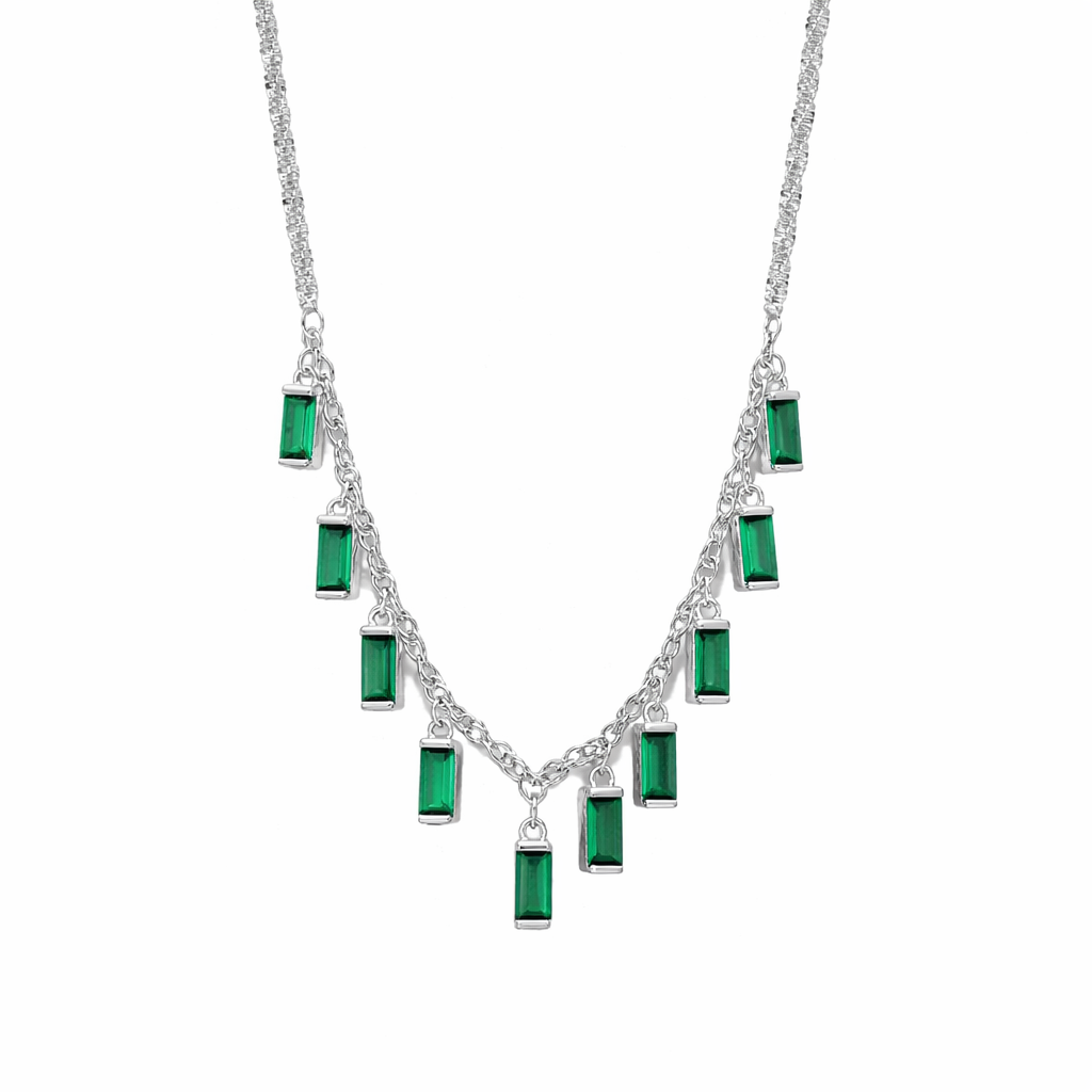 Emerald Cascade Pendant Necklace