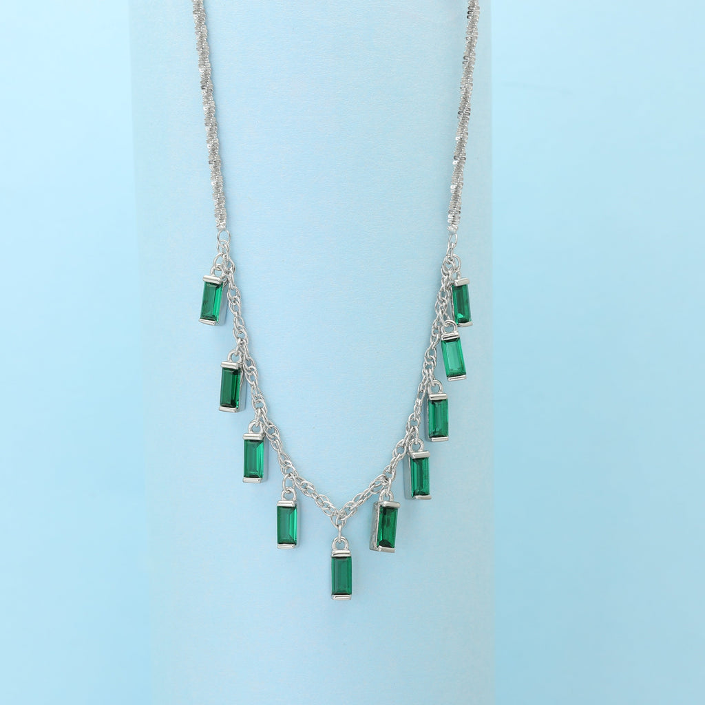 Emerald Cascade Pendant Necklace