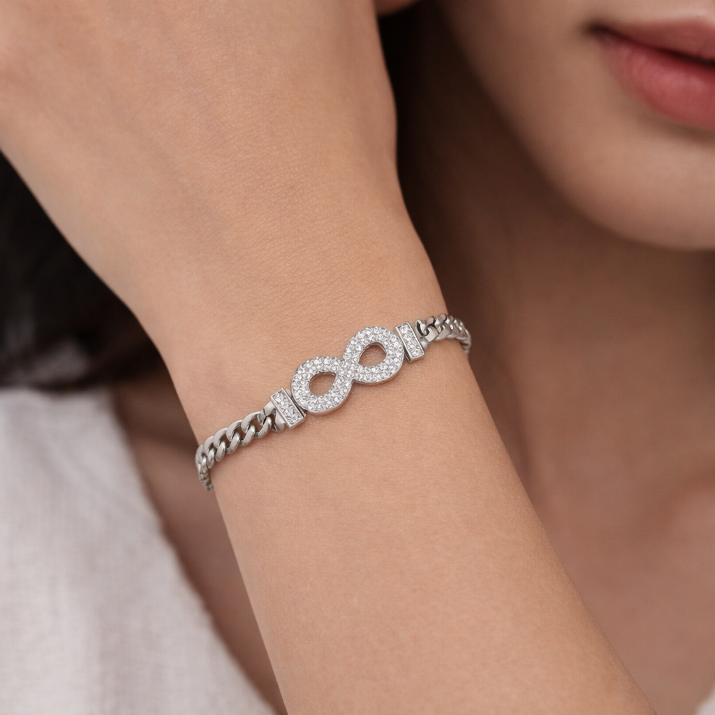 Diamond Infinity Link Bracelet