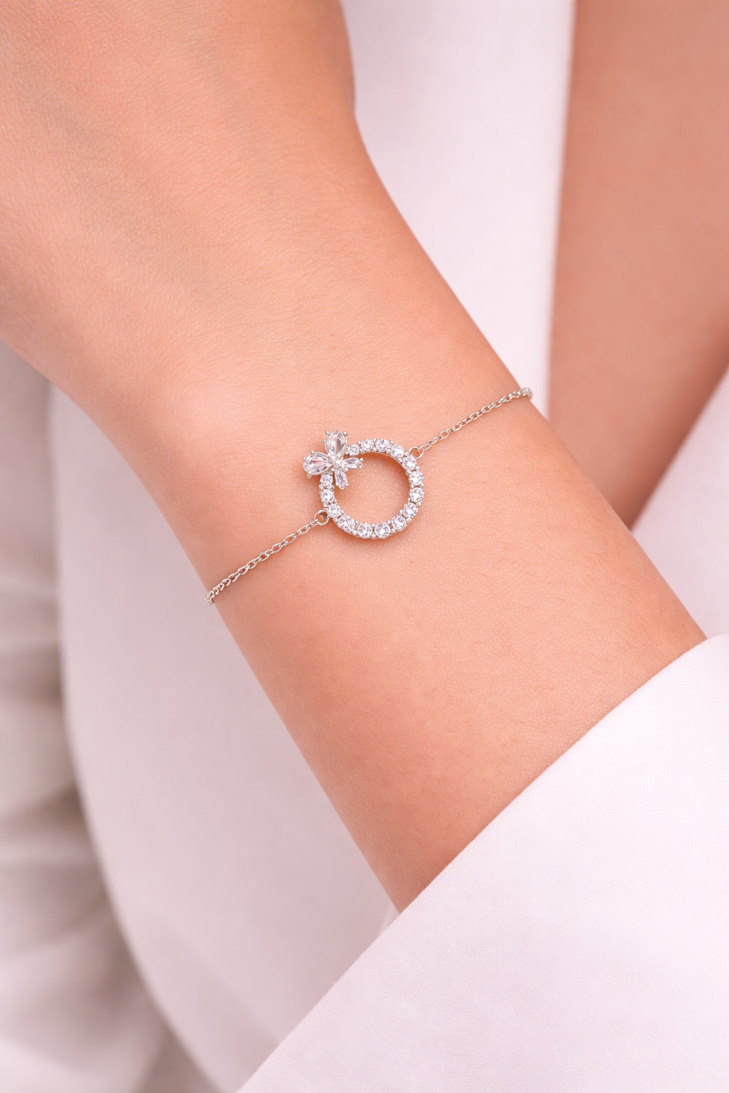 Crystal Blossom Circle Bracelet