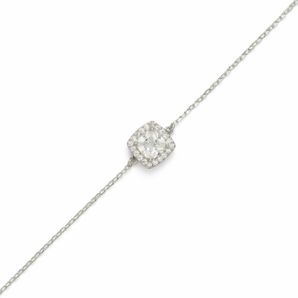 Cushion Spark Solitaire Bracelet