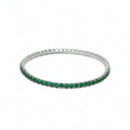Silver EmeraldMist Green Diamond Kada
