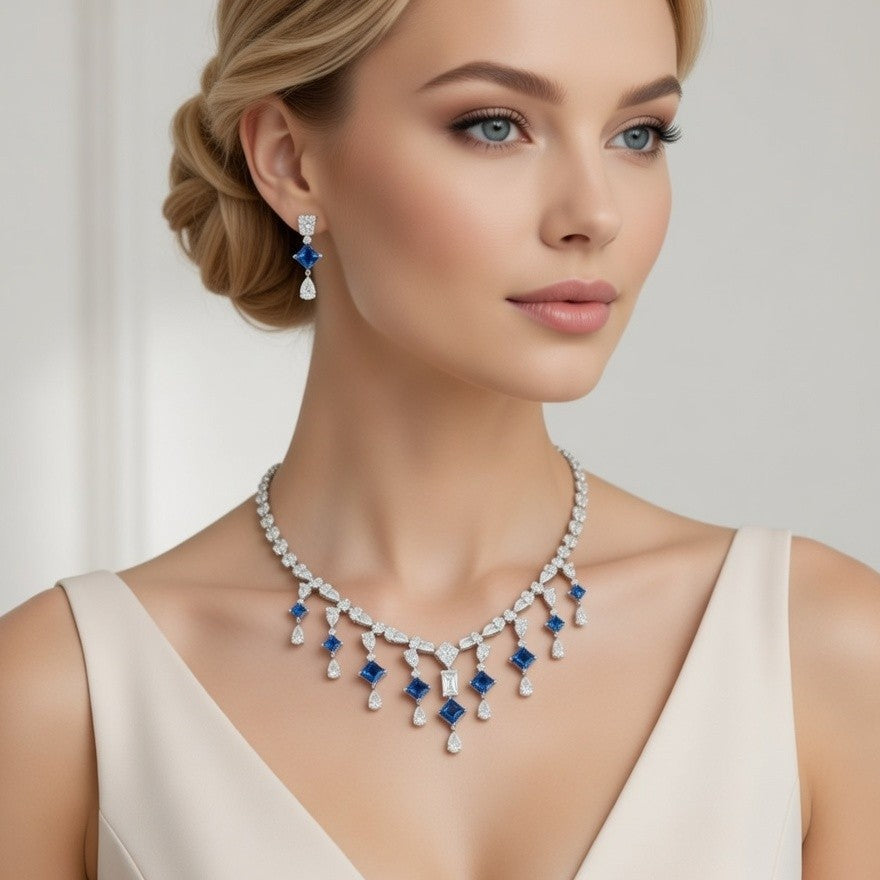 Midnight Sparkle Blue Necklace