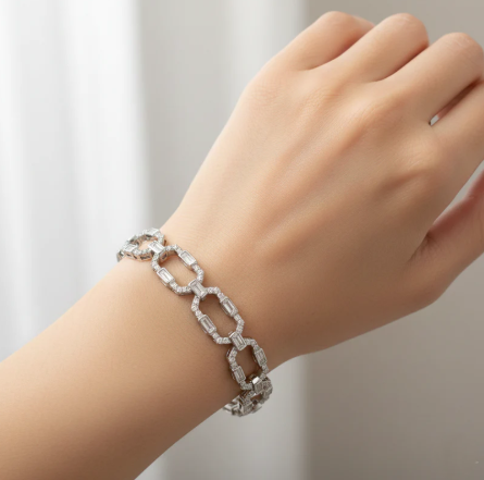 Diamond Link Statement Bracelet