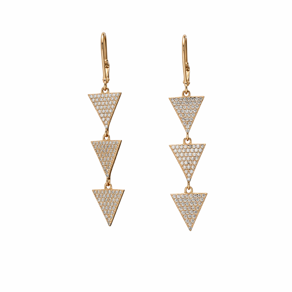 TriCascade Pavé Drop Earrings