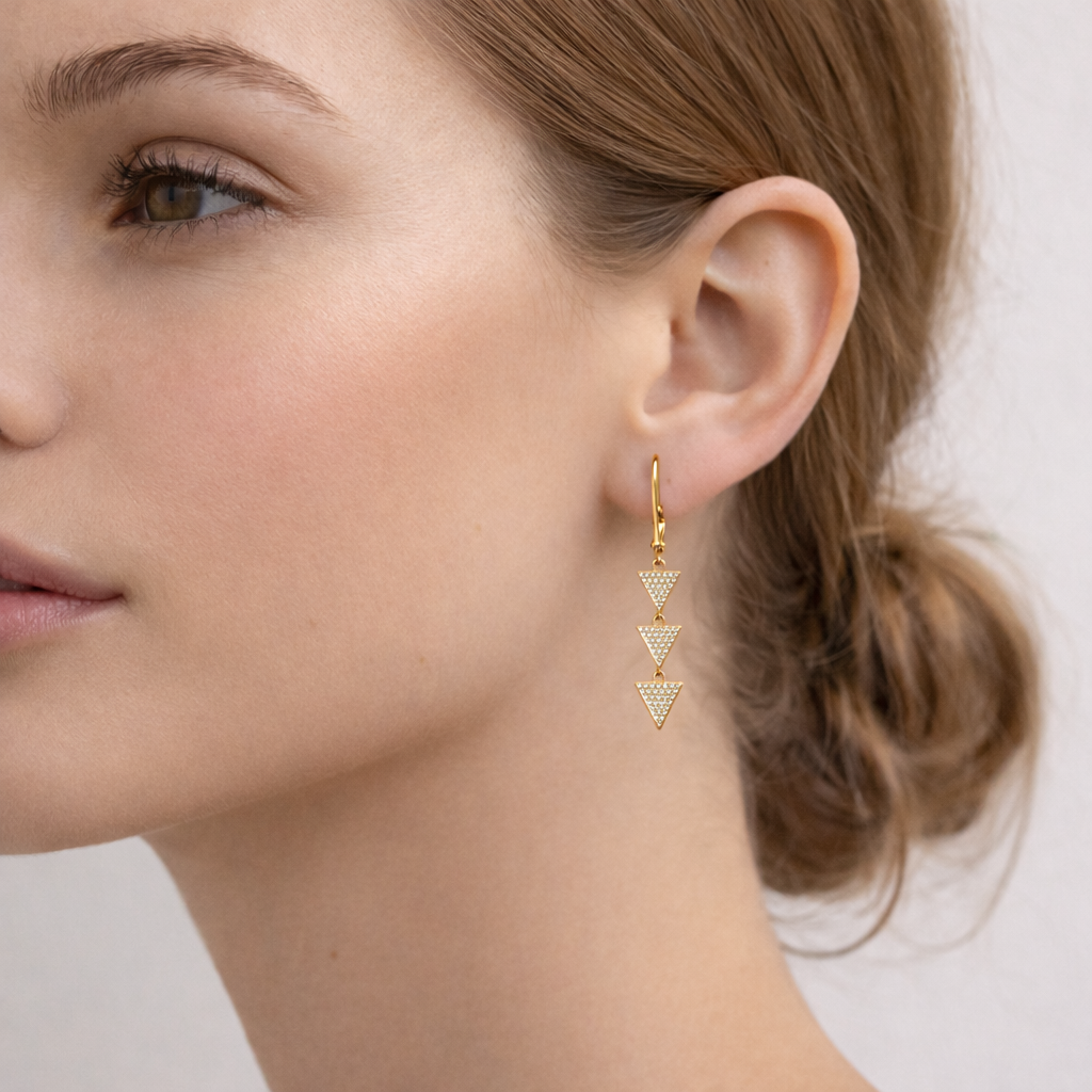 TriCascade Pavé Drop Earrings